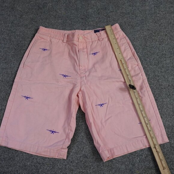 Vineyard Vines Shorts 32 Pink Embroidered Seaplanes Breaker Critter 10" In - Picture 4 of 12